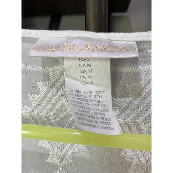 (Sold) La Blanca Embroidered Cover-Up Tunic White - Picture 12 of 12